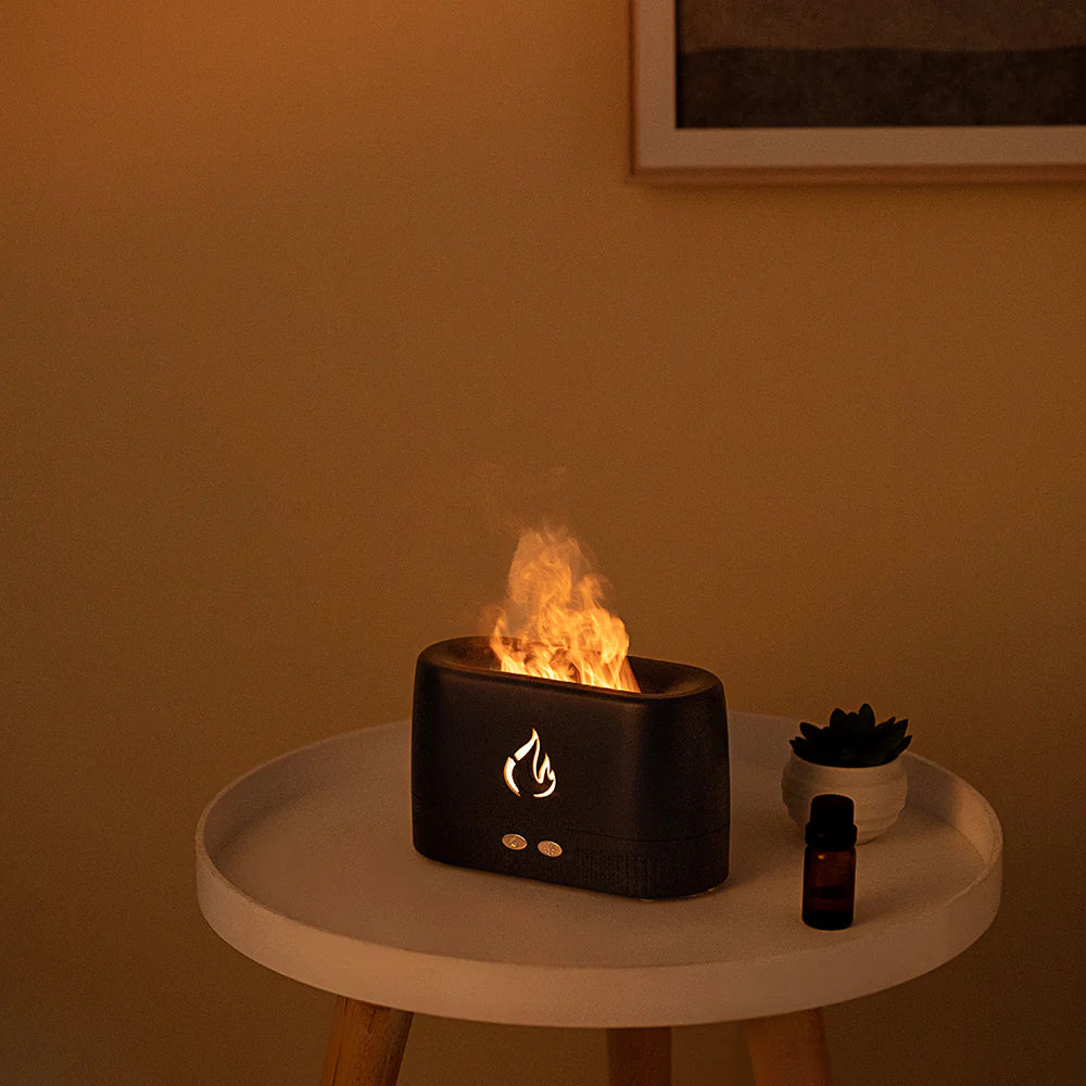 Difusor de Aroma Portátil | Humidificador y Atomizador con Efecto Llama