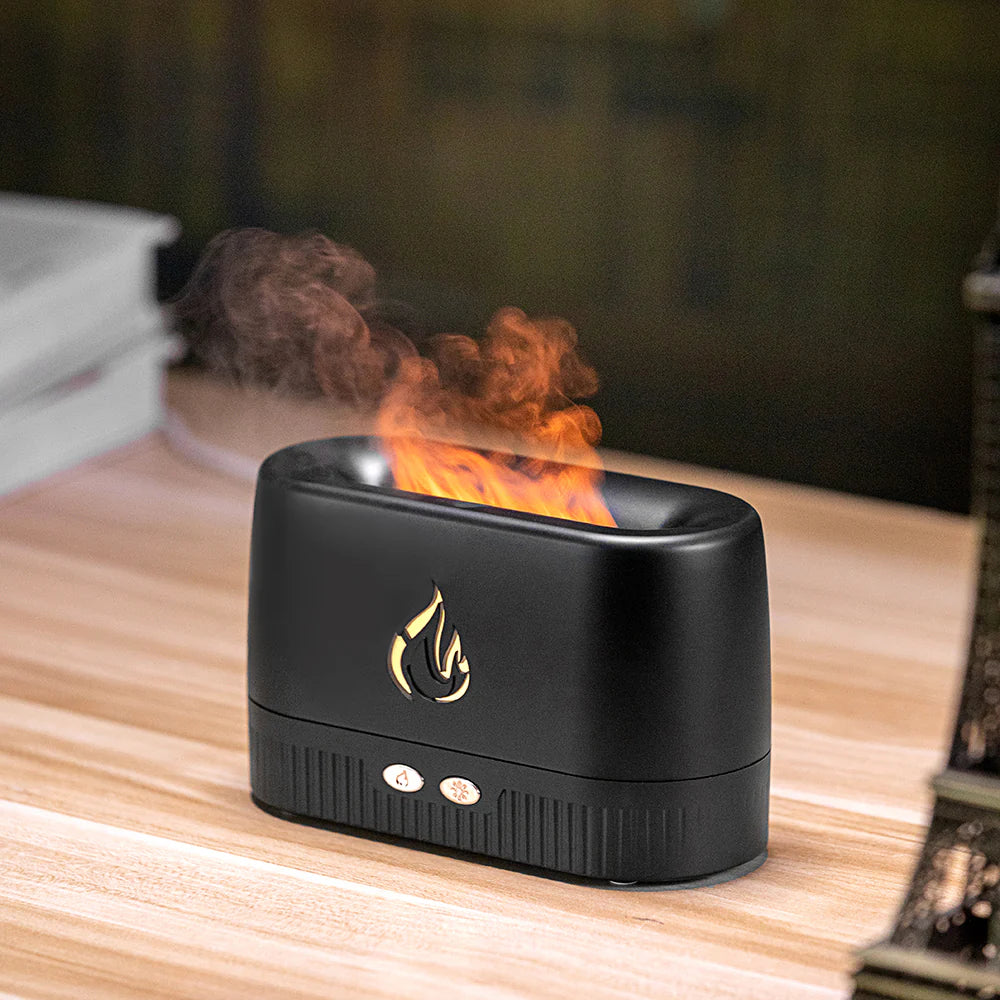 Difusor de Aroma Portátil | Humidificador y Atomizador con Efecto Llama