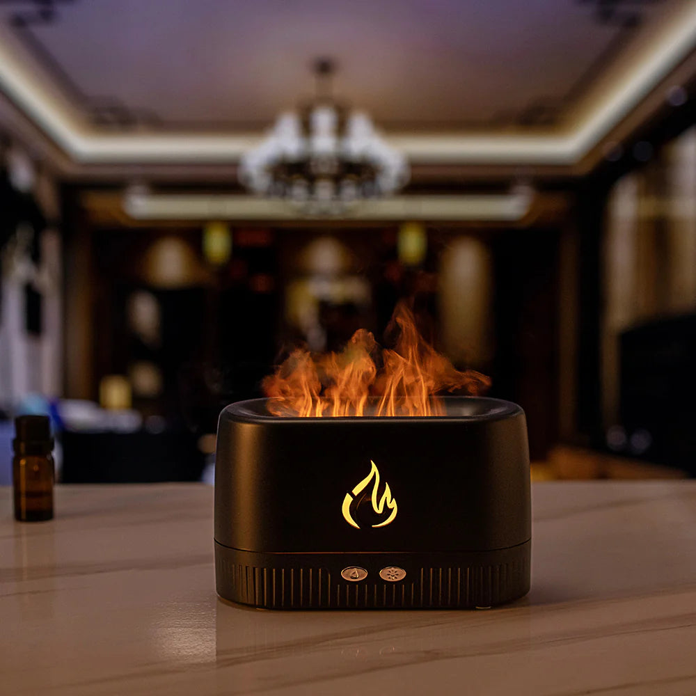 Difusor de Aroma Portátil | Humidificador y Atomizador con Efecto Llama
