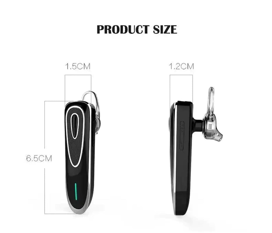 Bluetooth Handsfree Earpiece for Driving – Wireless Headset with Microphone