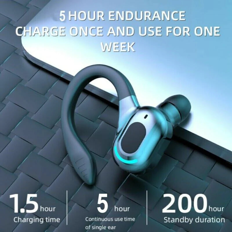 Bluetooth 5.1 Wireless Earbuds with Ear Hook – Stereo Headphones