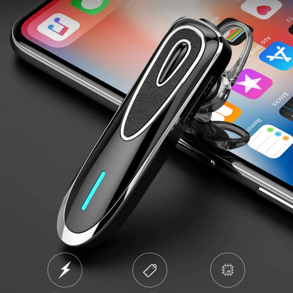 Bluetooth Handsfree Earpiece for Driving – Wireless Headset with Microphone