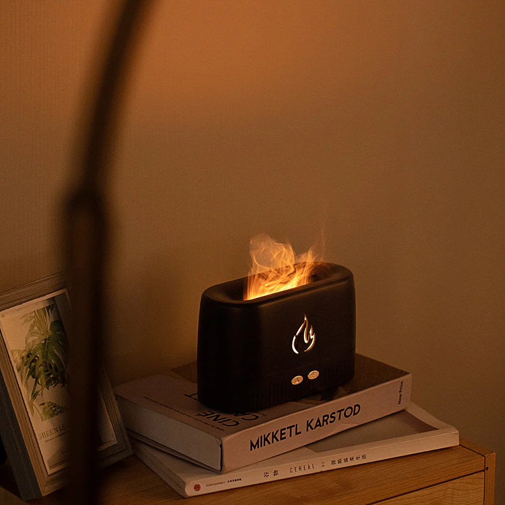Difusor de Aroma Portátil | Humidificador y Atomizador con Efecto Llama